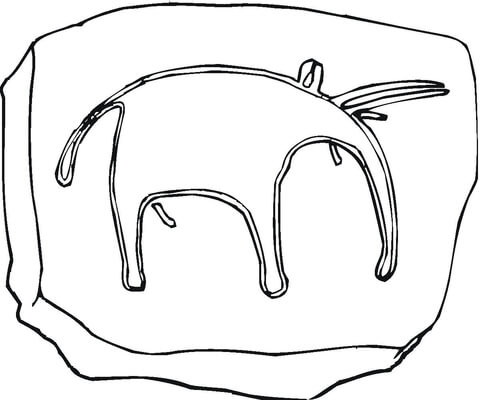 Mammoth Petroglyph Coloring Page